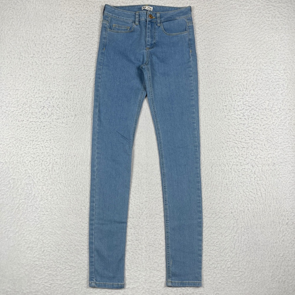 Reiss Smith Skinny Jeans Womens 4 Light Blue Denim Slim Fit Classic Everyday